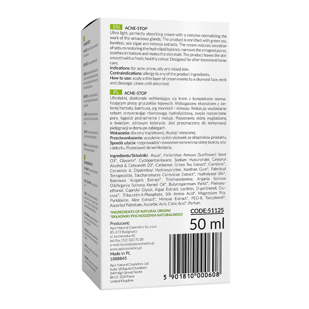 Acne-Stop Cream with Green Tea | 50ml