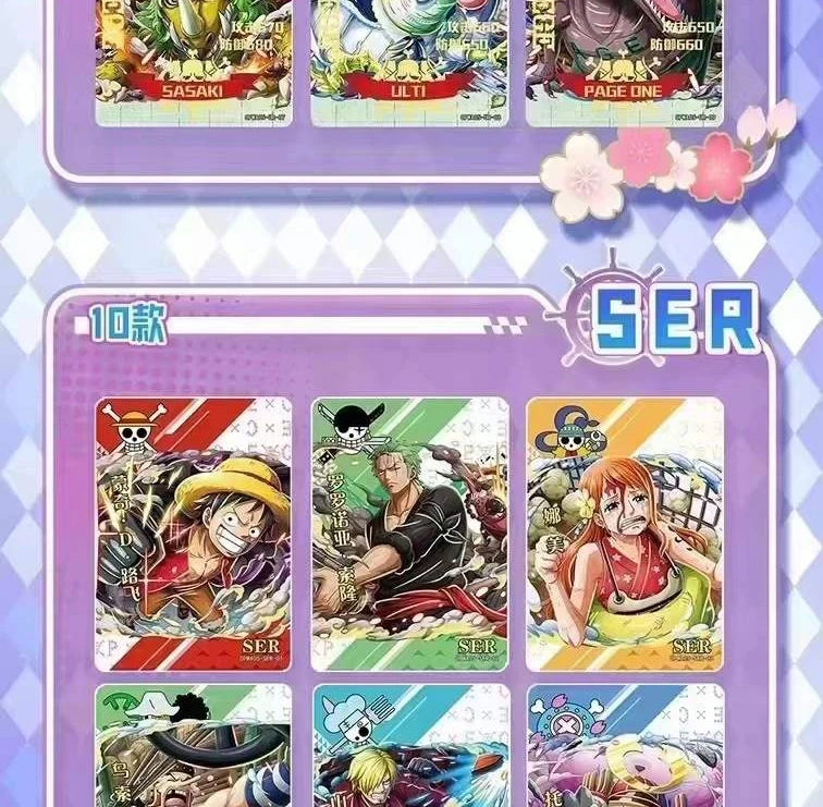 One Piece Cards Anime Collectible Card Luffy Zoro Trading Card Game Sanji Nami TCG Booster Box Game Cards