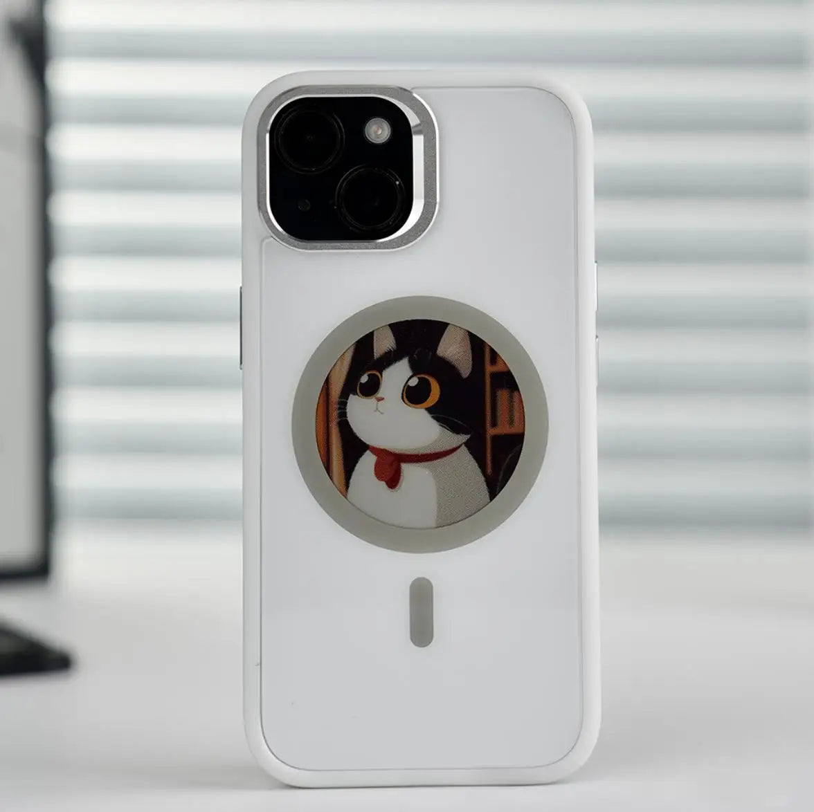 phone case photos Wireless transmission DIY screen for iphone 16/15/14/13 Round Support Magsafe