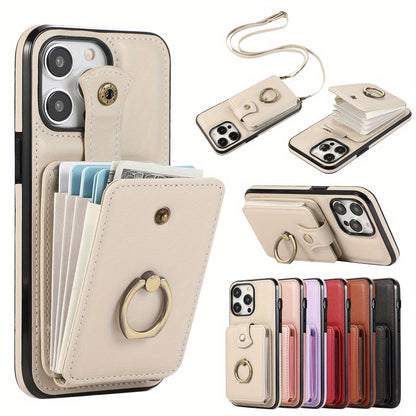 Case Wallet with Holder 360°Rotation Finger Ring
