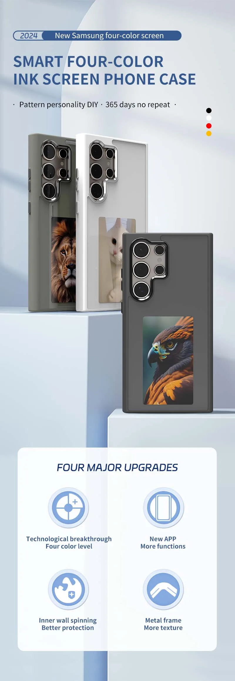 Case New-NFC For Samsung Galaxy S25 S24 S23 Ultra DIY Screen Smart Phone Case Fund