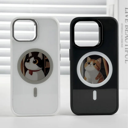 phone case photos Wireless transmission DIY screen for iphone 16/15/14/13 Round Support Magsafe