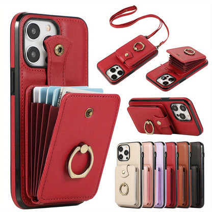 Case Wallet with Holder 360°Rotation Finger Ring